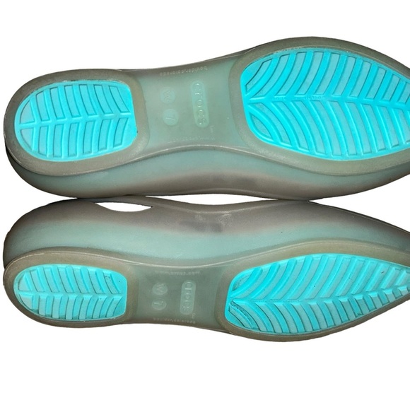 Crocs Rio Flat Womens Shoes size 7 Translucent Blue Pointy toe comfort - Picture 5 of 6